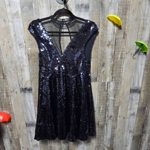 Free People Women's Dance Til Dawn Sequin Dress Black Size XS - Picture 2 of 6